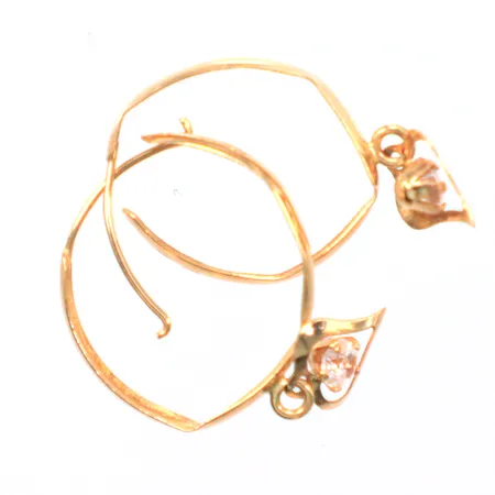 Ett par örhängen defekta Ø16mm, 18k Vikt: 0,5 g