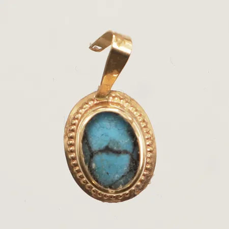 Hänge med sten, defekt, 14K  Vikt: 0,4 g