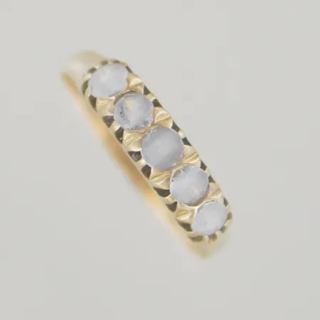 Ring med stenar, Ø 19½ mm, 18K Vikt: 3,4 g