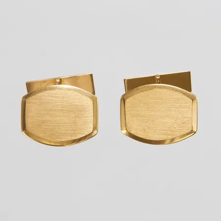 Ett par manschettknappar, ca 20x16mm, Hedbergs Guld, Dalsjöfors, 18K Vikt: 9,3 g