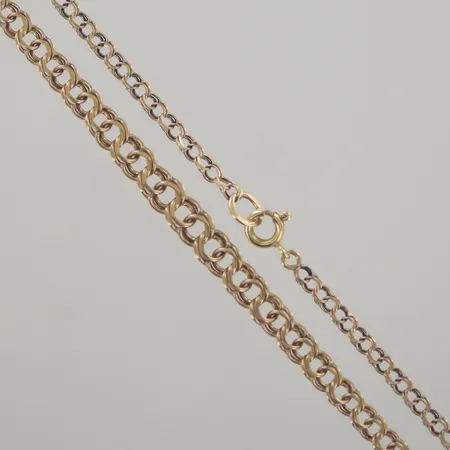 Halskedja bismark, längd 45,5 cm, bredd 1,4-2,7 mm, 18K Vikt: 8 g