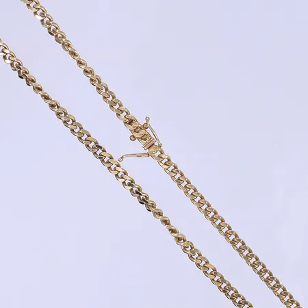 Halskedja, pansar, tillv. Jo'Ans, 51cm, bredd 4mm, 18K Vikt: 25 g