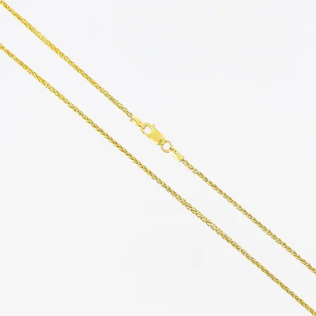 Kedja, 46cm, bredd 1mm, 21K Vikt: 6 g