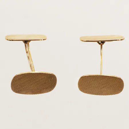 Ett par manschettknappar, 14x15,5mm, 18K  Vikt: 6,4 g