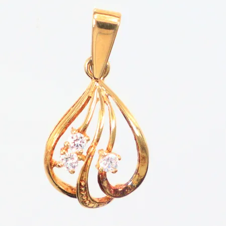 Hänge förgyllt silver, 925/1000, längd 2,5cm Vikt: 1,2 g