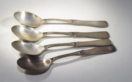 4st silverskedar uppsala 50,5 gr, 41486:3/2012 Vikt: 50,5 g