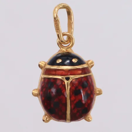 Hänge, nyckelpiga, 20x10mm, 18K Vikt: 1,2 g