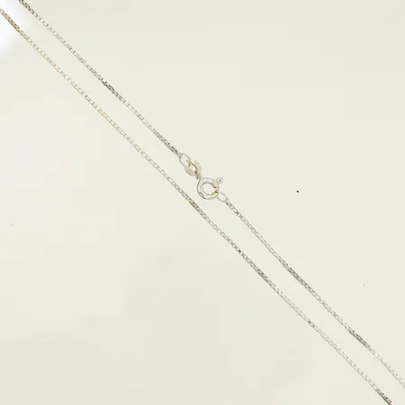 Halskedja Venezia, 42cm, bredd 1mm, vitguld, 18K Vikt: 3 g