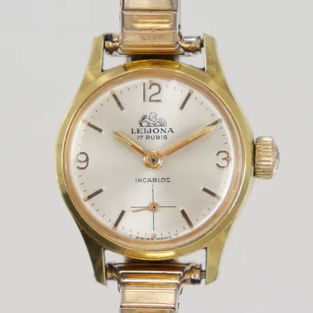 Damur Leijona 17 Rubis, Ø ca 23mm, manuellt, flexibel länk, förgyllt stål, slitage