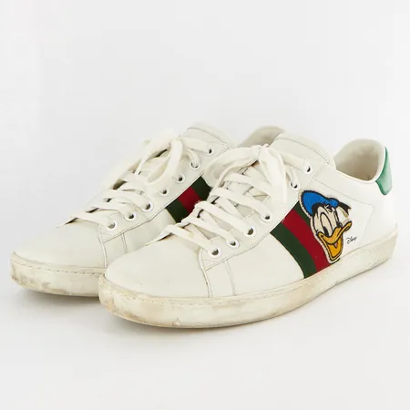 Gucci X Disney, Donald Duck, Ace sneakers, stl 39, numrerad 649401,originalkartong, dustbags, kvitto Barcelona april-2022
