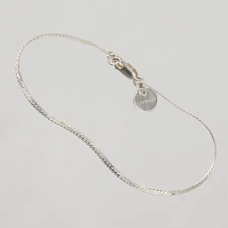Armband, manglad pansar, 16cm, bredd 1,7mm, brott i länk, Syster P, 925/1000 silver, Vikt: 1,9 g