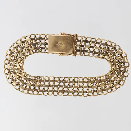 Armband X-länk, längd 20cm, bredd 12,5mm, 18K.  Vikt: 20,1 g