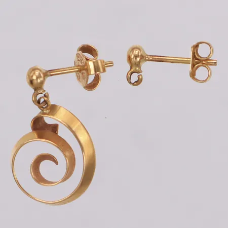 Ett par örhängen, defekta, 18K  Vikt: 1,6 g