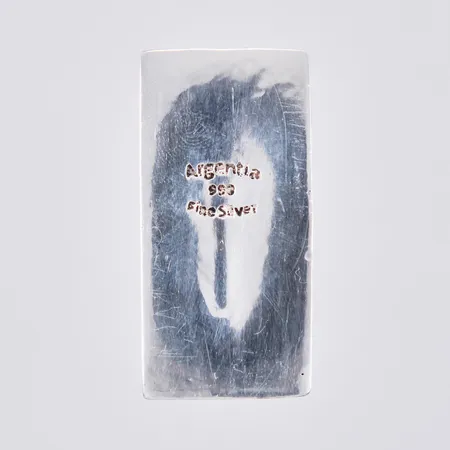 Tacka, Argentia, längd: ca 4cm, bredd: ca 21mm, 999/1000, silver Vikt: 109,4 g