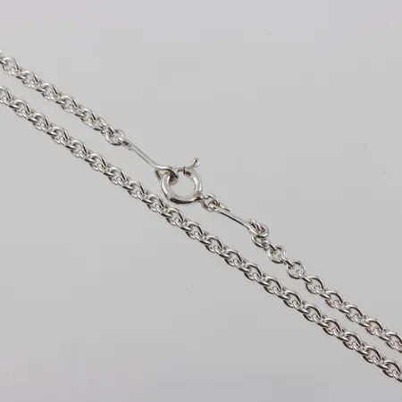 Kedja ankarlänk, längd 41cm, bredd ca 3mm, silver Vikt: 9 g