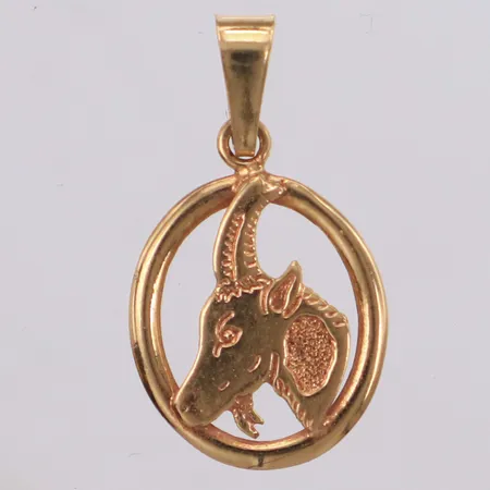 Hänge, Stenbock, 20mm, GHA, 18K Vikt: 0,9 g