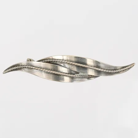 Brosch, längd: 70mm, bredd: 14,5mm, B. Margossian, Köpenhamn 70-tal, 925/1000 silver Vikt: 5,7 g