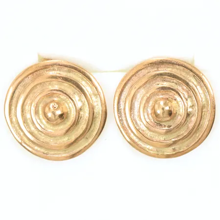 Ett par örhängen Ø20 mm, clipsen ej guld, 8K 9,6g totalt.