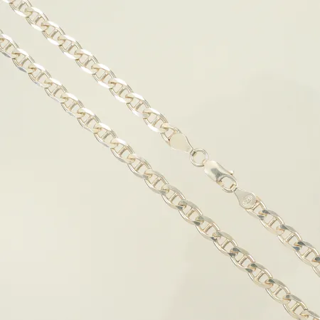 Halskedj pansar med stav, 60cm bredd 5mm, silver 925/1000-delar 19,9g Vikt: 19,9 g