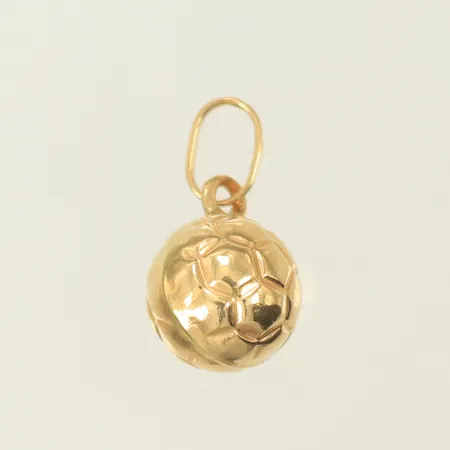 Berlock fotboll Ø8mm exkl ögla, 14K Vikt: 0,4 g