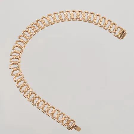 Armband, 17,5cm, bredd: 9mm, italienska stämplar, 18K, 9,8g.