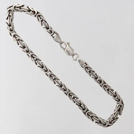 Armband Kejsar, längd 22,5cm, bredd 4,5mm, Silver 925/1000. Vikt: 23,1 g