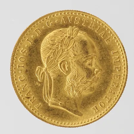Mynt 1 Ducat - Francis Joseph I, 1915, Ø20mm, 986/1000, 23K. Vikt: 3,5 g