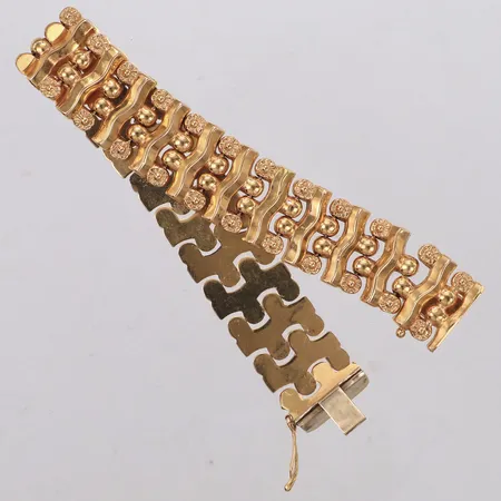 Armband, längd 19,5cm, defekt, 18K Vikt: 25,4 g