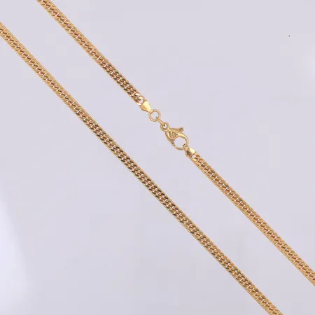 Kedja, Pansar, 60,5cm, bredd 3,5mm, Balestra, kattfot, 18K Vikt: 30,6 g