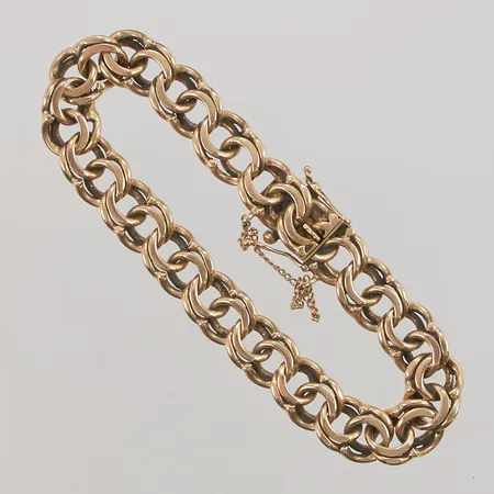 Armband, Bismarck, 19,5cm, bredd: 10,5mm, säkerhetskedja, 18K, 39,7g.