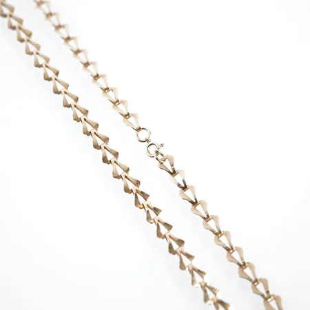 Halskedja45cm, bredd 4mm, 14k Vikt: 5,5 g