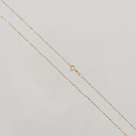 Kedja, 45,5cm, bredd: 1mm, italienska stämplar, 18K, 2,1g.