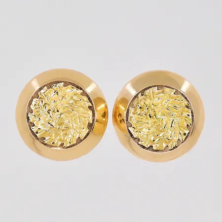 Ett par örhängen, Ø 10mm, ihåliga, 18K Vikt: 1,6 g