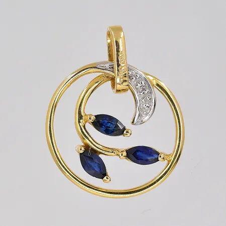 Hänge, diamant 0,005ct, Ø 14,7mm, 18K Vikt: 1,2 g