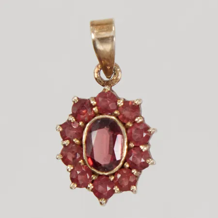 Hänge, färgade stenar, ca 12x23mm, förgylld Silver 925/1000 Vikt: 1,8 g