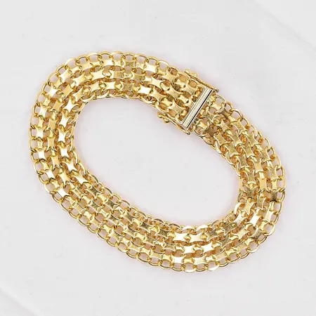 Armband X-länk, 19cm, bredd 12,3mm, 18K Vikt: 20,8 g