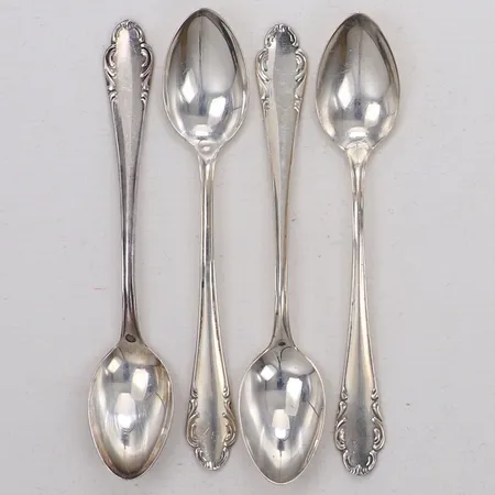 4 kaffeskedar, Haga, längd 11cm, 830/1000 silver Vikt: 39 g
