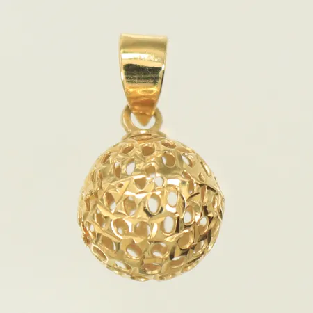 Hänge kula, 15x9mm inklusive hängöglan, GHA, 18K Vikt: 0,8 g