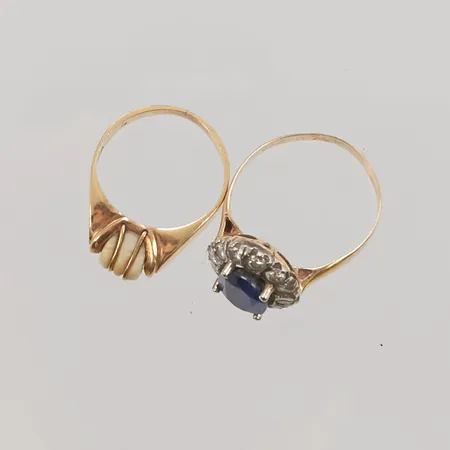 Diverse guld, stenar/defekter, 18K, 6,7g.