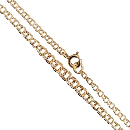 Halskedja Bismarck, 18K guld, doserad modell, N S E Guldvaru Aktiebolag, längd 42,0 cm, bredd 2,7 - 4,5 mm, fint skick Vikt: 5,2 g