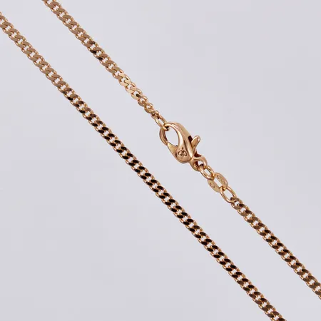 Kedja Pansar, längd ca 45,5cm, bredd ca 2mm, 18K Vikt: 9,2 g