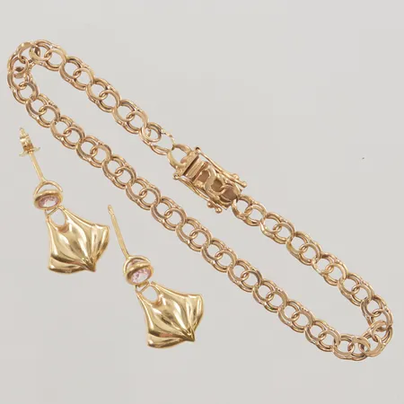 Diverse guld, defekt, 18K, 9,9g.