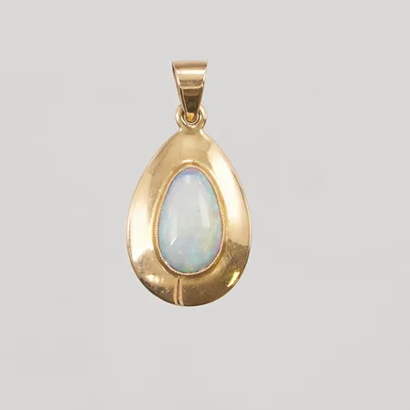 Hänge, opal, 30x16mm, 18K, 3,7g.