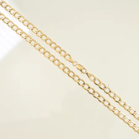 Kedja gles pansar, 61,5cm, bredd 5,4mm, ihålig, 14K Vikt: 9,5 g