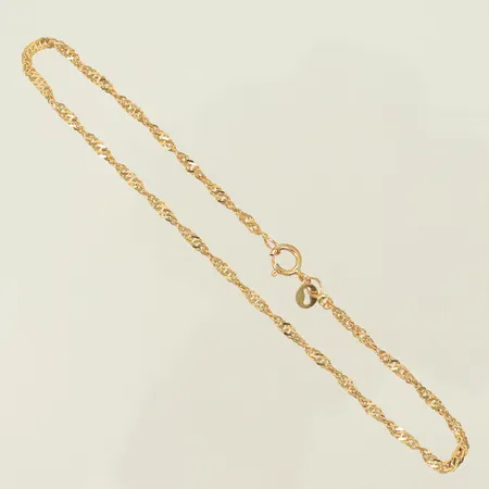 Armlänk singapore, 19cm bredd 2mm, 9K Vikt: 0,9 g