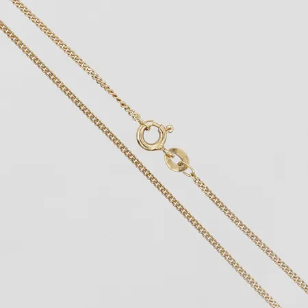 Kedja, pansarlänk, längd 42cm, bredd 1,5mm, 18K guld Vikt: 2,9 g