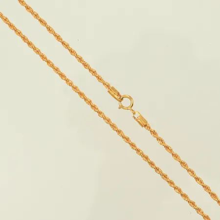 Kedja Singapore, 56cm, bredd 1,8mm 21K Vikt: 2,7 g