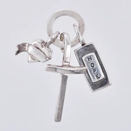 Hänge, Tro, hopp & kärlek, Efva Attling, längd: ca 3,4cm, bredd: ca 2-12mm, 925/1000, silver Vikt: 6,1 g