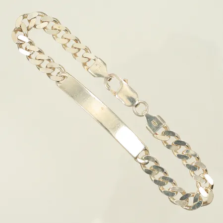 Armlänk pansar med platta, 19,5cm bredd 6,5mm, silver 925/1000-delar, 17g Vikt: 17 g