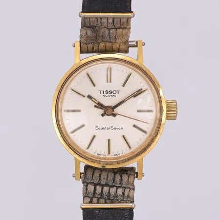 Damur Tissot Seastar seven, 18K, manuell, Ø22mm, läderband